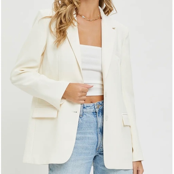 Ivory oversized Blazer - Picture 1 of 3